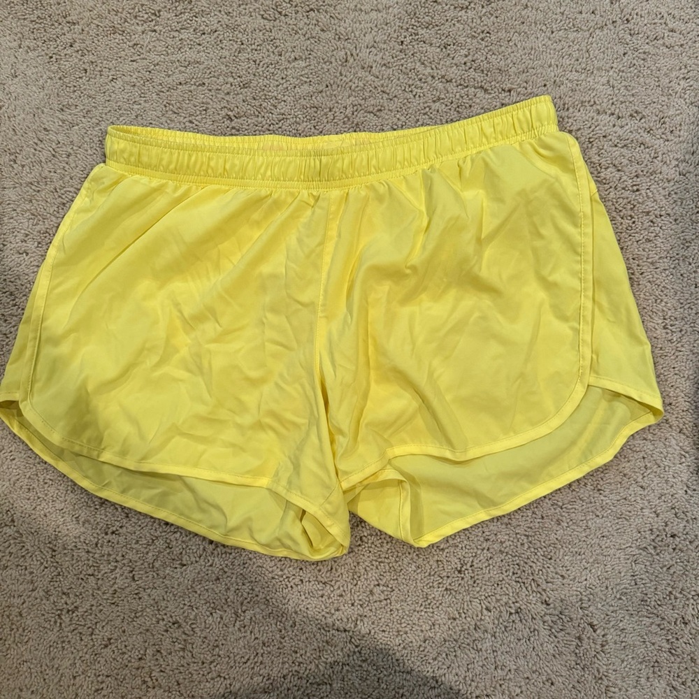Yellow Women's Athletic Shorts